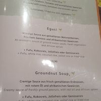 Menu at Omoka Afrikanisches Restaurant in Graz