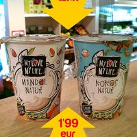 Vegan yogurts. Photo by: NORMA on Facebook at Bio Prodajalna Norma in Celje