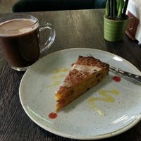 carrot cake and vegan chocolate at Green Cuisine in Minsk