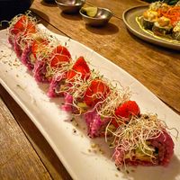   at Sacred Sushi and Curry Sunday in Pisac