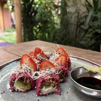   at Sacred Sushi and Curry Sunday in Pisac