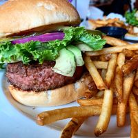 Beyond burger  at Bocce Beach Restaurant & Bar in Fire Island