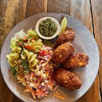 Yummy Vegan Jalapeño Poppers with Salad  at The Garden Plate in Lismore