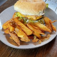 Best Vegan Cheezeburger ever !  at The Garden Plate in Lismore