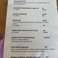 Menu  at The Garden Plate in Lismore