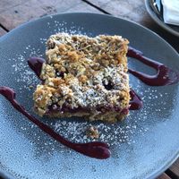 Raspberry coconut slice ❤️?❤️ vegan style  at The Garden Plate in Lismore