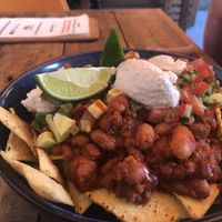 Vegan nachos on the special board - real good, would recommend getting extra avo though! at The Garden Plate in Lismore