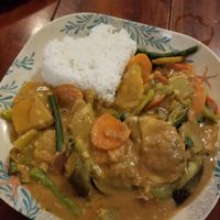 Veggies in curry at Ven'z Kitchen in Moalboal