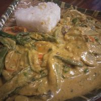 Veg yellow curry at Ven'z Kitchen in Moalboal