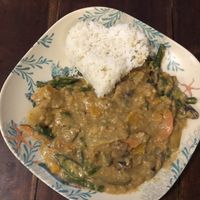 Veggies with peanut butter  at Ven'z Kitchen in Moalboal