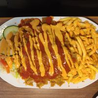Vegan Vöner with fries at Ali Baba in Turku