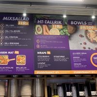 Menu  at Reload Superfood Bar in Stockholm