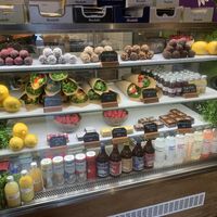 Wraps and raw food cakes  at Reload Superfood Bar in Stockholm