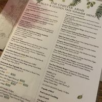 Summer Menu at The Chester Arms in Chicheley