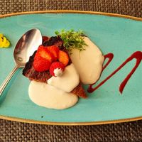 Vegan pumpkin pie at The Chester Arms in Chicheley