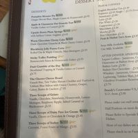 Autumn ‘22 menu  at The Chester Arms in Chicheley