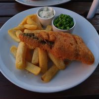 Vegan Fish & Chips at The Chester Arms in Chicheley