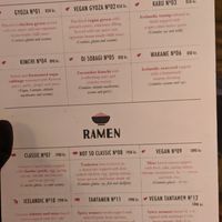 2020-Jan menu at Ramen Momo in Reykjavik