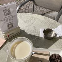 hot milk with dark chocolate at Cafe Pause in Freudenstadt