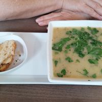 Kräutercremesuppe, Tagesgericht at Cafe Pause in Freudenstadt