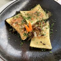 Vegane angebratene Maultaschen at Cafe Pause in Freudenstadt