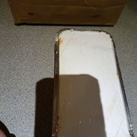 The container was wrapped in film to keep mess in at Govinda's - North City in Dublin