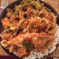 Small plate - rice, dahl, 3 salads at Govinda's - North City in Dublin