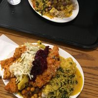They always have so many options. A mix of some curry and veggies the other day at Govinda's - North City in Dublin