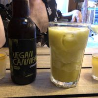 Bier and juice of the day  at Moagem in Aljezur