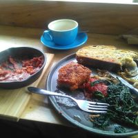 Vegan breakfast best anywhere. Nice mellow black coffee.
 at The Bakery in Tunbridge Wells