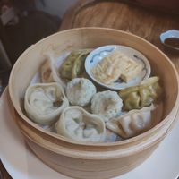 Steamed dumplings at Liutaio Music Cafe & Shop in Cambridge