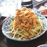Spicy Bamboo Shoot Salad with nuts (Vegan) [£5.00] at Liutaio Music Cafe & Shop in Cambridge