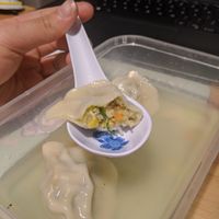 Vegan Soup Dumplings with Seasonal Vegetable [£5.00] at Liutaio Music Cafe & Shop in Cambridge