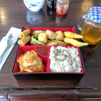  Vegan Karaage Bento [£9.00 Set Lunch with Cold Drink] at Liutaio Music Cafe & Shop in Cambridge