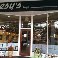 Outside  at Esy's Kafe in Mamaroneck