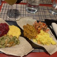 Vegan plate  at Addis Ethiopian Kitchen in Helsinki