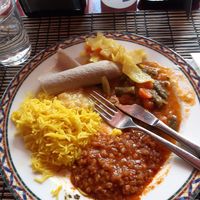 Lunch buffet at Addis Ethiopian Kitchen in Helsinki