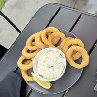 Onion rings at V-Box in Ghent