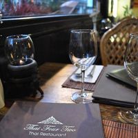 Menu and table at Thai Four Two in Rochester