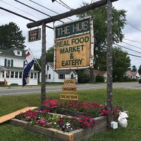 Sign at The Hub in Tupper Lake
