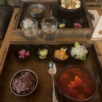 “Soft tofu stew” and bibimbap   at Mokban Korean Bistro in Providence