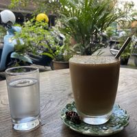 Banana coffee smoothie   at Old Friends Coffee in Ubud