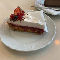 vegan tart at Cafe Gusto in Zilina