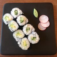 Cucumber and avocado maki  at Umi Japanese Bar and Restaurant in Middlesbrough