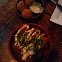 Patatas bravas & arancini at The Tipsy Vegan in Cambridge