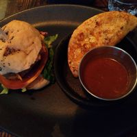 Slider and taco at The Tipsy Vegan in Cambridge