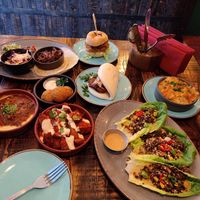 Selection of small plates at The Tipsy Vegan in Cambridge
