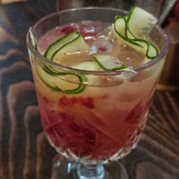 Raspberry and Cucumber Lemonade at The Tipsy Vegan in Cambridge