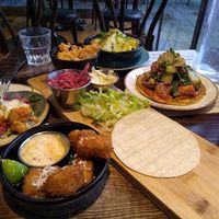 Delicious tapas range - our favourite is the farinata! at The Tipsy Vegan in Cambridge