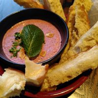 garlic dip at The Tipsy Vegan in Cambridge